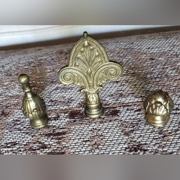 Vintage Finials Accents Brass Vintage Finials Group Of 3 Preowned